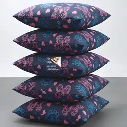 villagers Microfibre Cushion Pack of 5 Geometric Premium Cushion Set | (16x16 inch)-picture-14