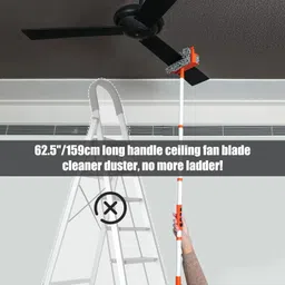 royal-pro Fan Cleaning Duster For Home clean fan Easily With No Need of Ladders Wet and Dry Duster Set image 5