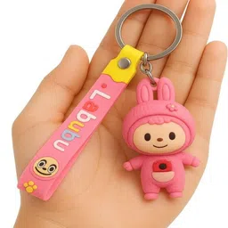 syshri Adorable Cartoon 3D Keychain – Couple Design for Bags, Scooty, & Cars ZX1 Key Chain image 1