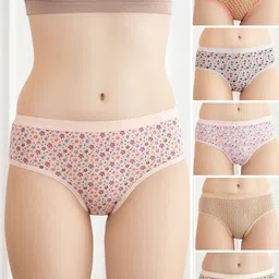 lux cozi Pack of 6 Women Hipster Multicolor Panty image 1