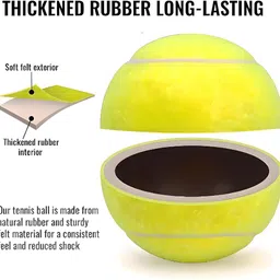 dayinn Professional cricket tennis ball - pack of 3 yellow Cricket Tennis Ball image 4