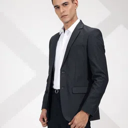 invictus Men Striped Single Breasted Formal Blazer image 5