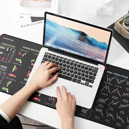 SERPLEX Extended Mouse Pad 30x80cm Large Desk Mat Trading Theme Non Slip Surface Non Slip Base Mousepad image 5