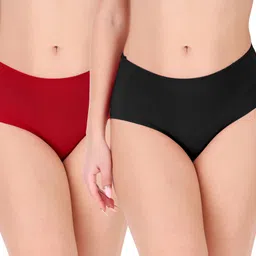 zendrix Pack of 2 Women Hipster Black, Red Panty-picture-14