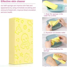 first beauty Super Soft Bath Sponge for Gentle Cleaning & Dead Skin Removal (Pack of 2) image 3