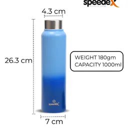 Speedex Blue Set of 2 Stainless Steel Solid Water Bottle-image-49