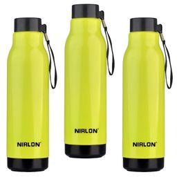 NIRLON Green 3 Pieces Stainless Steel Water Bottle 480 ml Each-picture-4