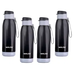 NIRLON Black 4 Pieces Stainless Steel Solid Water Bottle 750 ml-image-14