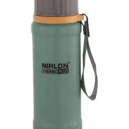 NIRLON Green & Black Stainless Steel Double Wall Vacuum Water Bottle 600ml-image-2