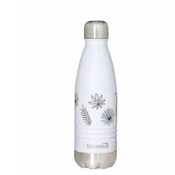 Servewell Indus White Printed Leak Proof Water Bottle 500ml image 3