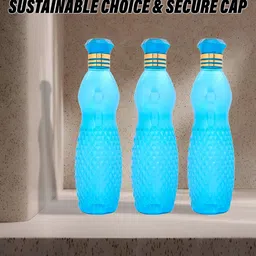 Kuber Industries Dolphine Blue & Green 6 Pieces Water Bottles 1 L image 5