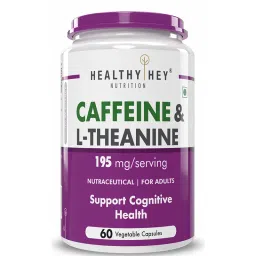 HealthyHey Nutrition Natural Caffeine Plus L-Theanine Support Energy and Focus (60 Vegetable Capsules)-image-90