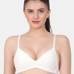 Amour Secret Brown & White Floral Bra Full Coverage Lightly Padded image 3