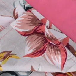 swayam Pink Cotton Single Size Bedsheet - Set of 2 image 3