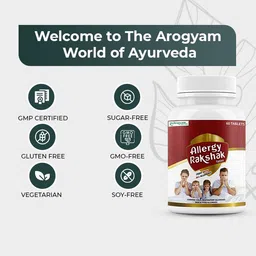 dr.satnam's arogyam ayurveda Ayurvedic Allergy Rakshak Tablets, Strengthening Immunity with Ayurvedic Herbs image 5
