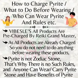 vibesle Natural Pyrite Pendant, Pyrite Bracelet and 40-50 Gram Pyrite Stone Crystal Stone image 5