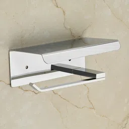 u-s-f bath accessories Toilet Paper Holder with Mobile Phone Stand/Toilet Roll Holder/Tissue Holder Stainless Steel Toilet Paper Holder image 4