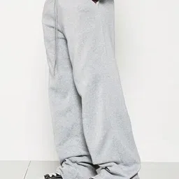 imsa moda Men Solid Grey Track Pants image 3