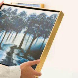 art street Multicolour Engineered Wood Art Print image 4