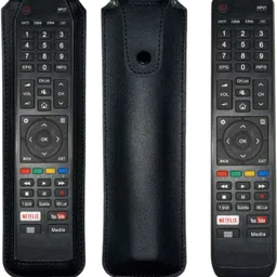 Pouch for VU Smart TV Remote Control No. EN3C39V - Protective PU Leather Holder Cover Case-image-2