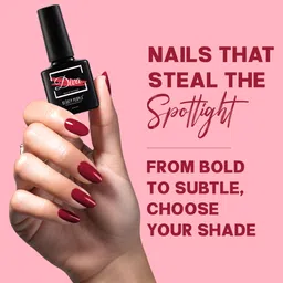 beauty people Diva Nail Polish, 21-Free Formula, Vibrant Shade, Wine Divine, 8ml Wine Divine image 2