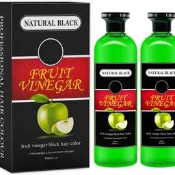 shingala Hair Color Fruit Vinegar Hair Dye Color For Both Men Women Ammonia Free Color , BLACK-picture-27