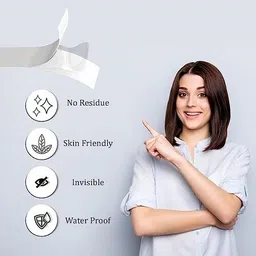 krishvia Invisible Double Sided Body Tape, Bikini Tape for Women, Stickers-36 Strips Nursing Breast Pad image 5