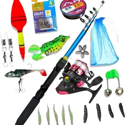 rod and reel super fine blue fishing set as-2 Blue Fishing Rod-image-6