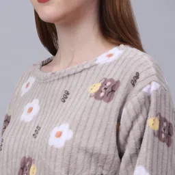 ucollection Women Night Suit Set Multicolor Printed image 4