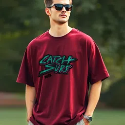 ausk Men Printed Round Neck Cotton Blend Maroon T-Shirt-picture-14