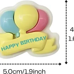 ascension Cute Happy Birthday Resin Cake Topper Mini Decor Topper Ornaments Pack of 8 image 2