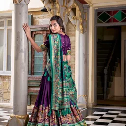 house of common Floral Print Semi Stitched Lehenga Choli image 2