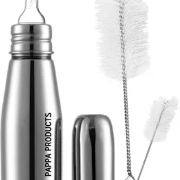 pappa Slim Stainless Steel Baby Feeding Bottle with Baby Bottle Cleaning Brushes - 250 ml-picture-27