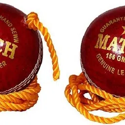 diablo Sports Leather Match Practice Hanging Cricket Ball Red Pack of 2 Cricket Training Ball-picture-11