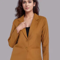 rocksy Women Solid Single Breasted Casual Blazer-picture-10