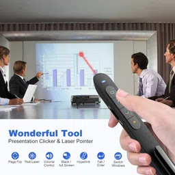 BTS Presentation Clicker PowerPoint PPT Clicker with Laser Pointer, RF 2.4GHz Wireless Presenter Remote Clicker Mac, for Powerpoint Presentations Presenter image 2