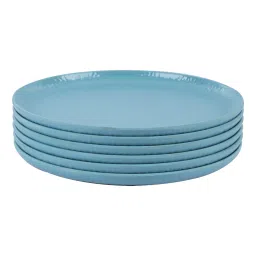 Melamine Turquoise Round Quarter Plate Set Of 6 By Market 99 image 2