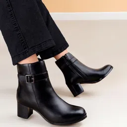 zpitol Women Partywear New Zipper and Ankle Boots with Heels \ Style Boots For Women Casuals For Women image 3