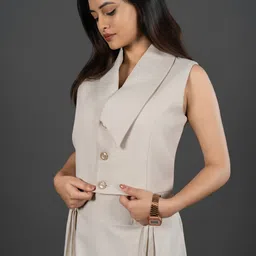 shopserve Solid Women Waistcoat-picture-23