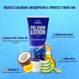 slovic Sunscreen - SPF 50 PA++ Pre Swim Lotion for Kids 200ml image 2