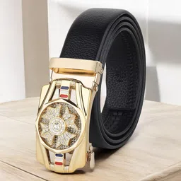 roadster Men Formal, Casual, Evening, Party Black Artificial Leather Belt-picture-31