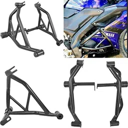 bullkartzone Heavy Quality Metal Crash Guard With Slider Compatible For Yamaha R15 V3 Black-picture-20