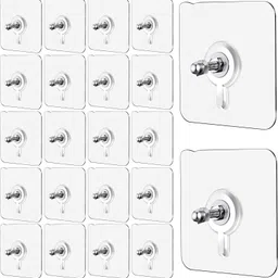spivora Nail Free Wall Hook Screw Adhesive Non-Trace No Drilling Bathroom Hook 20 image 1