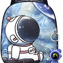 k3nterprises Galaxy Astronaut Design Kids Backpack Combo With Cute Space Keychain Waterproof Backpack-picture-12