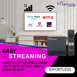 Catvision Android TV Box | 2GB/16GB | Dual Band Wi-Fi | 4K HDR | Bluetooth Voice Remote | Media Streaming Device image 2