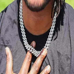 roadster chain for boys men | Silver chain Neck | Anti tarnish necklace long chains gifts Cubic Zirconia, Diamond, Crystal Silver Plated Metal, Stone, Silver, Alloy, Stainless Steel Chain image 5