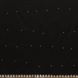 nirvaan Solid/Plain Bollywood Chiffon Saree image 4