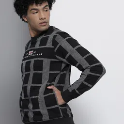 the indian garage co. Men Full Sleeve Checkered Sweatshirt image 3