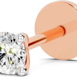 Sparkles Certified Lab Grown Diamond 14kt Rose Gold Stud-picture-20