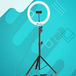 JAMMY ZONES 10 inch ring light with Video Recording stand for video shooting purpose Tripod, Tripod Kit-picture-26